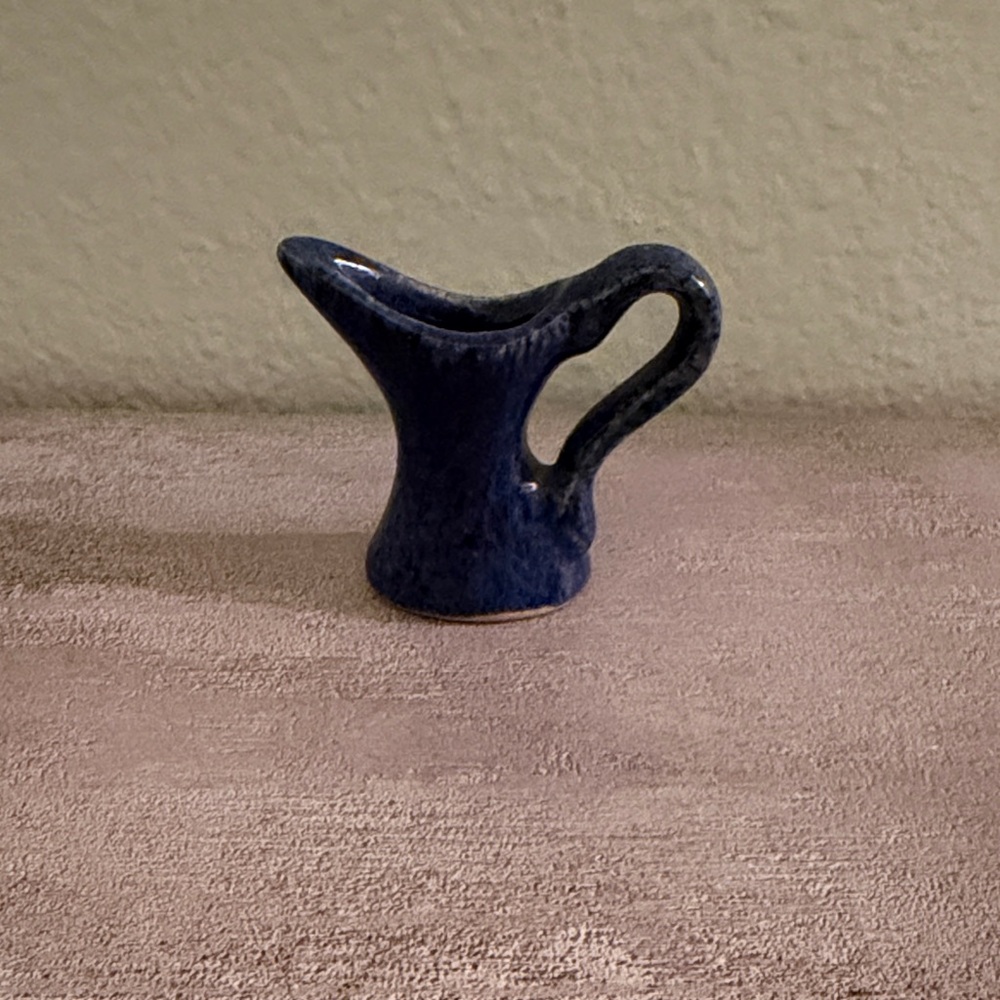 Elegant Blue Ceramic Pitcher Biloxi Mississippi